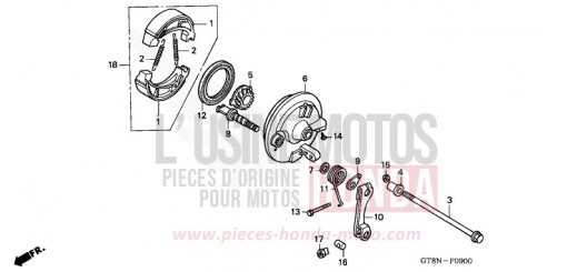 FRONT BRAKE PANEL PK50MN de 1992
